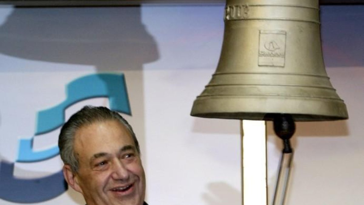 Manuel Jove , presidente de Fadesa en el 2004, durante la salida de la inmobiliaria a bolsa.-SERGIO PEREZ / REUTERS