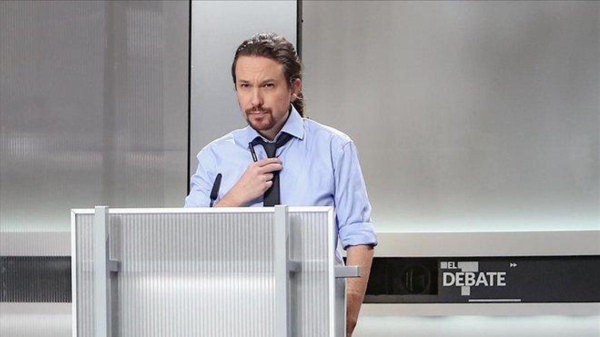 Pablo Iglesias, antes del debate electoral en televisión del pasado 4 de noviembre.-EUROPA PRESS / RICARDO RUBIO
