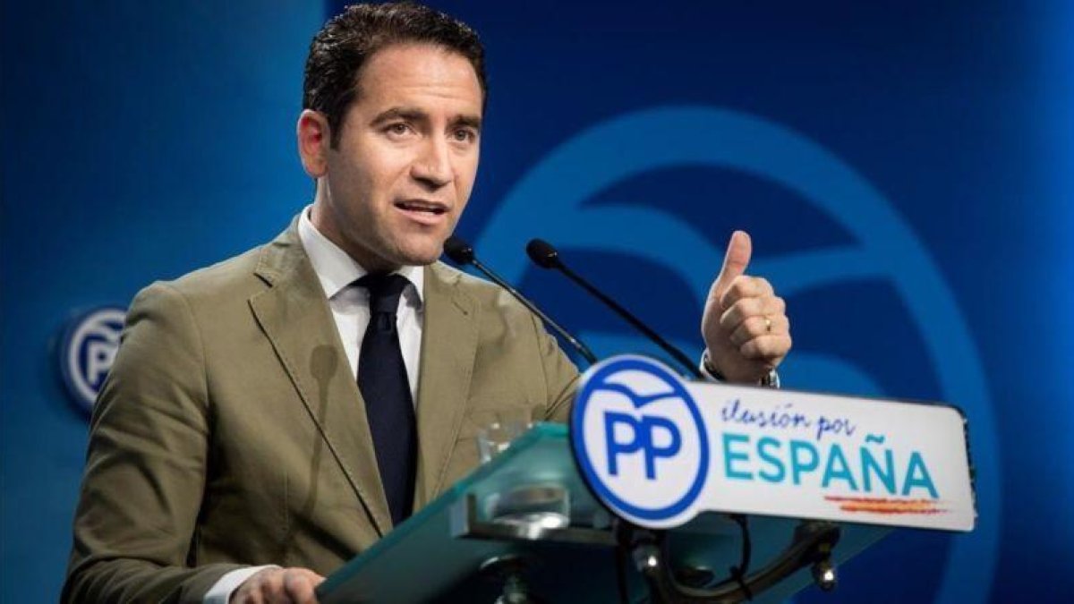 El secretario general del PP, Teodoro García Egea, en la sede del partido.-EFE / LUCA PIERGIOVANNI