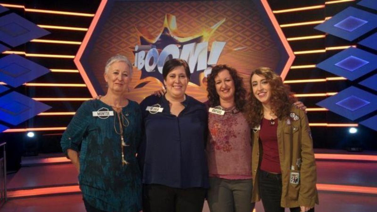 De izquierda a derecha, Montse, Gloria, Amparo y Cristina, integrantes de ‘Las extremis’, en el concurso '¡Boom!'.-ATRESMEDIA