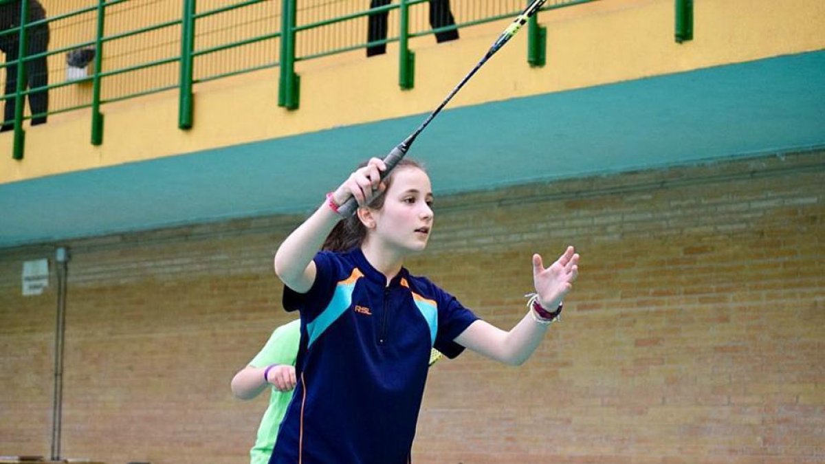 Ana Peñaranda durante una competición.-CLUB BÁDMINTON SORIA