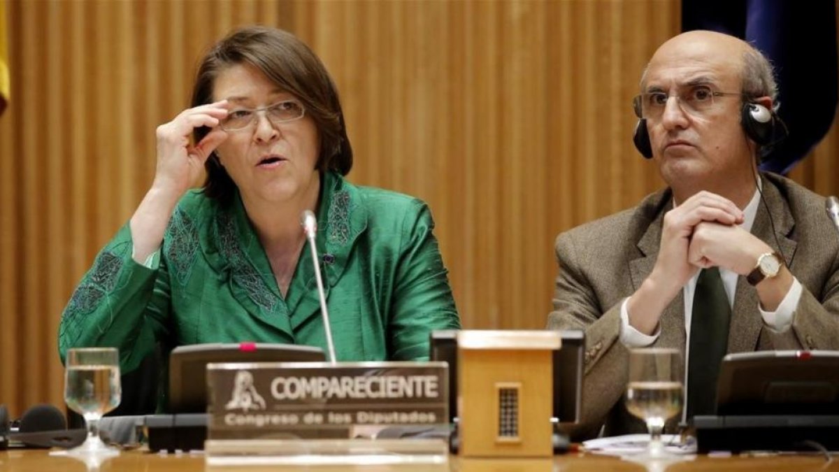 La comisaria europea Violeta Bulc en el Congreso de los Diputados.-JOSE LUIS ROCA