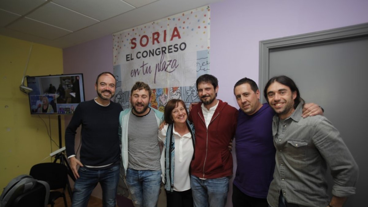 Candidatos de Podemos en las pasadas elecciones municipales durante la noche electoral. MARIO TEJEDOR