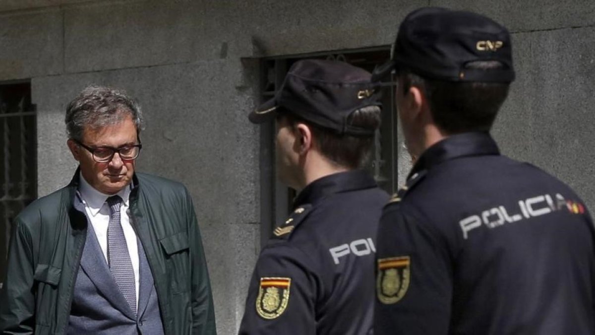 Jordi Pujol Ferrusola entra en la Audiencia Nacional el pasado 25 de abril.-JOSÉ LUIS ROCA