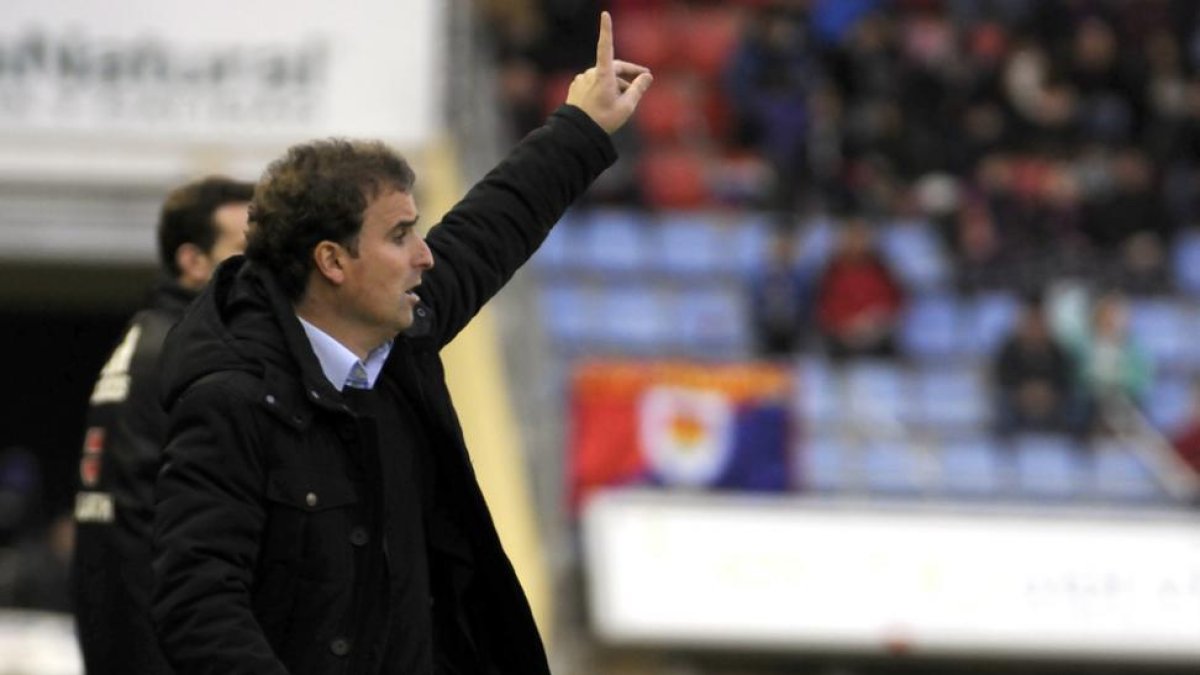 El entrenador del Numancia, Jagoba Arrasate.-DIEGO MAYOR