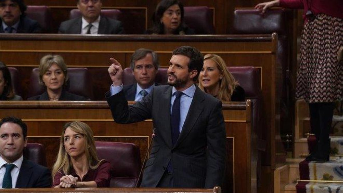 Pablo Casado en el debate de investidura. Pablo Casado en el debate de investidura. /-DAVID CASTRO