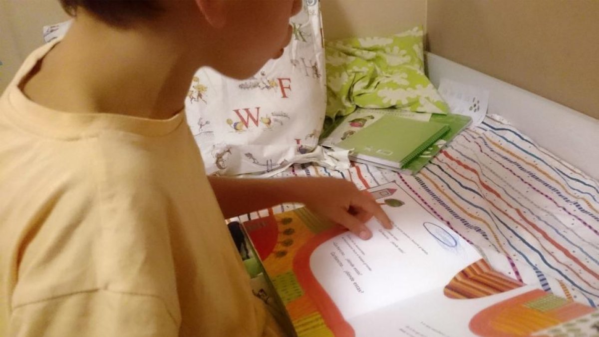 César, un niño abulense de nueve años, que tiene trastorno específico del lenguaje, diagnosticado desde los cinco.-E.M.