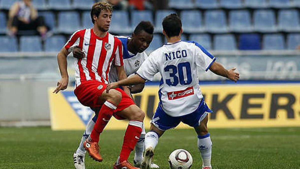 Pedro Martín en un encuentro con el Atlético de Madrid B.-