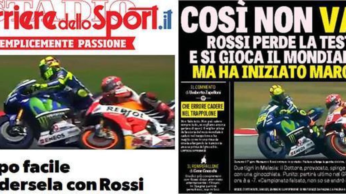 Detalle de la edición digital de 'Corriere dello Sport' y portada de 'La Gazetta'.-