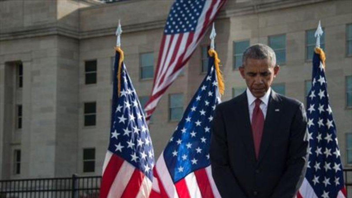 EN EL PENTÁGONO Recogimiento de Obama.-AFP / NICHOLAS KAMM
