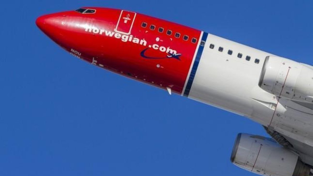 Un avión de Norwegian.-