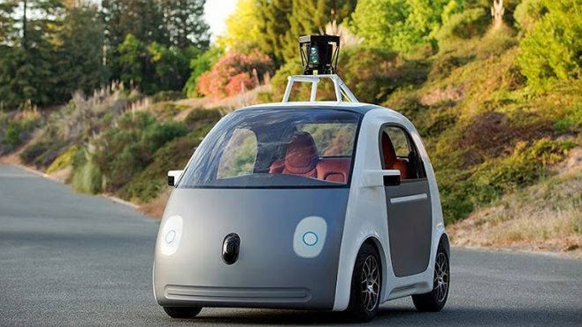 El coche sin conductor de Google.-
