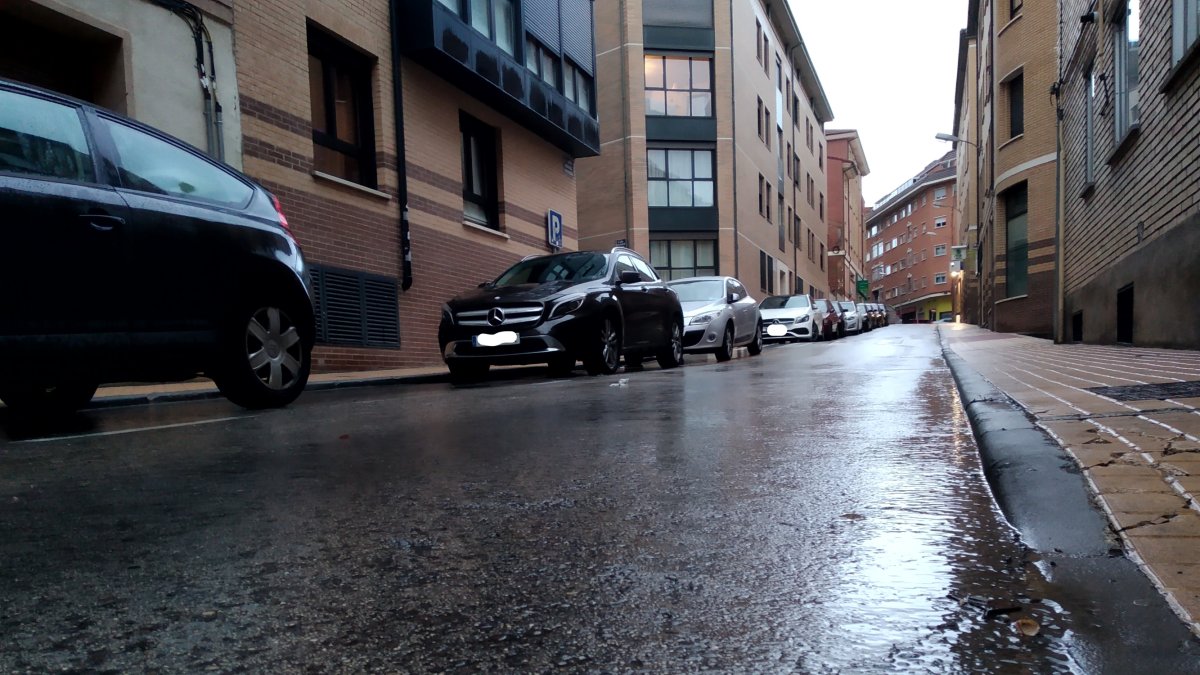 Calle de la capital en la tarde de este domingo. HDS