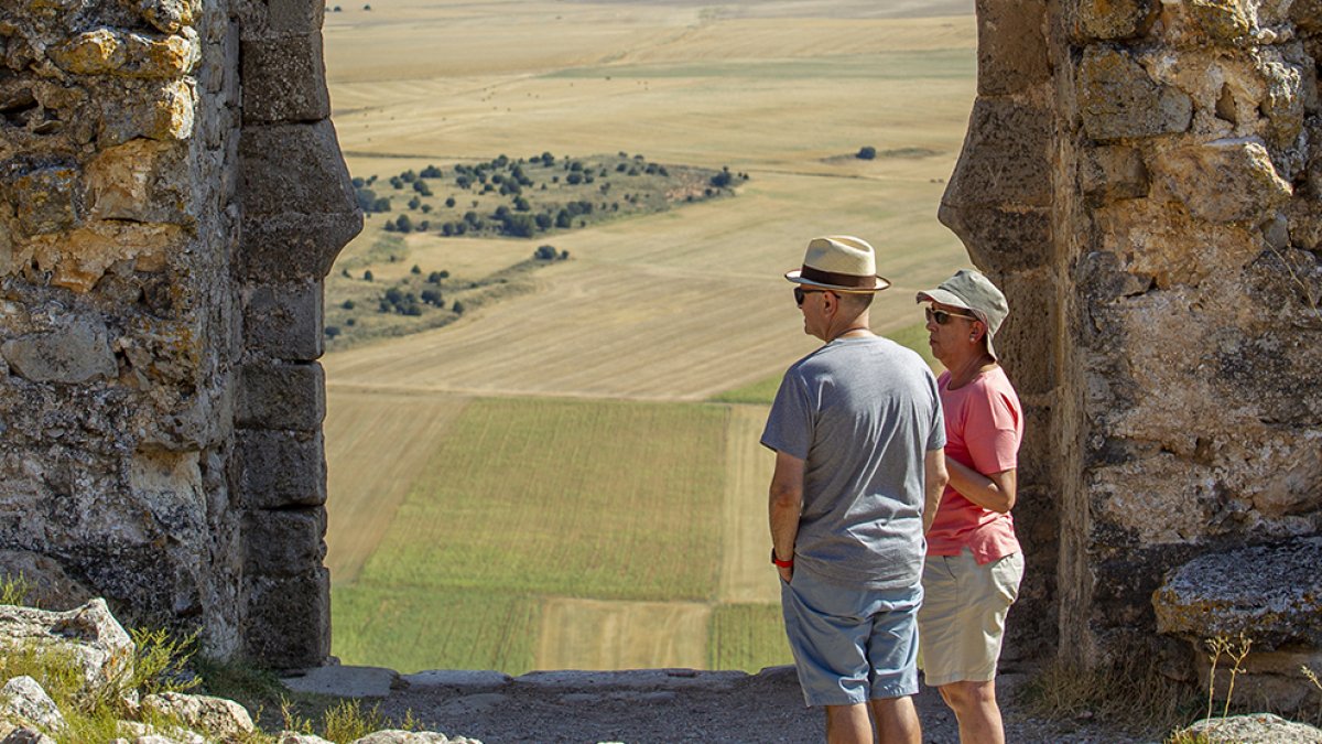 Vista  del arco califal del castillo de Gormaz desde el que se apreciaría la granja una vez construida - MARIO TEJEDOR