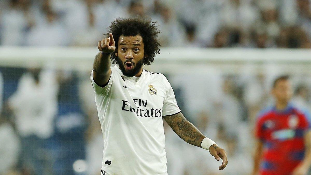 Marcelo, jugador del Real Madrid, durante el partido ante el Viktoria Pilsen.-AP
