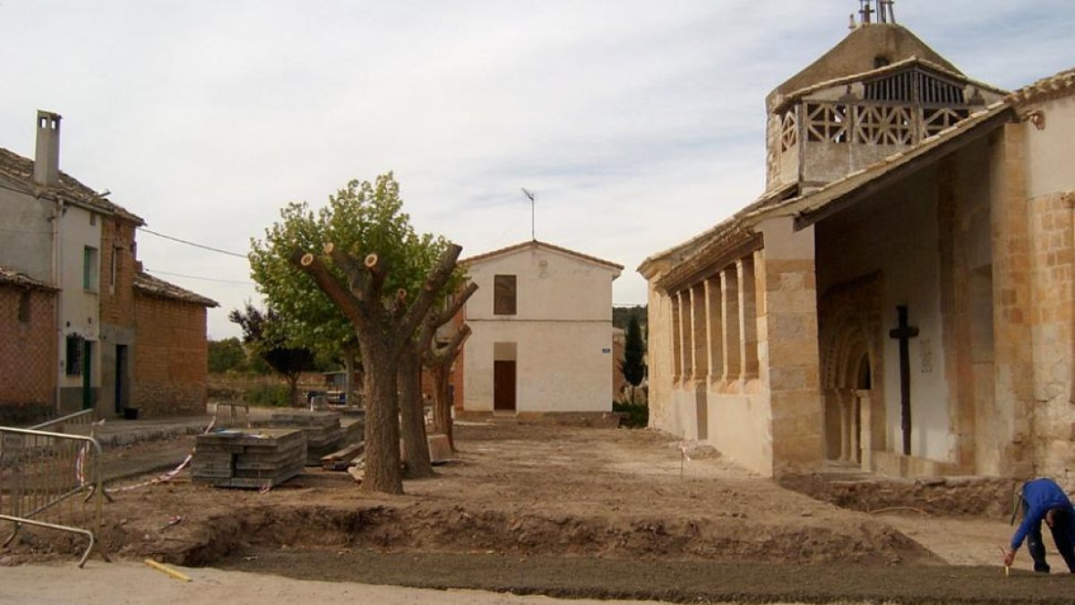 Imagen de archivo de la plaza de Bocigas en obras-Ana Hernando
