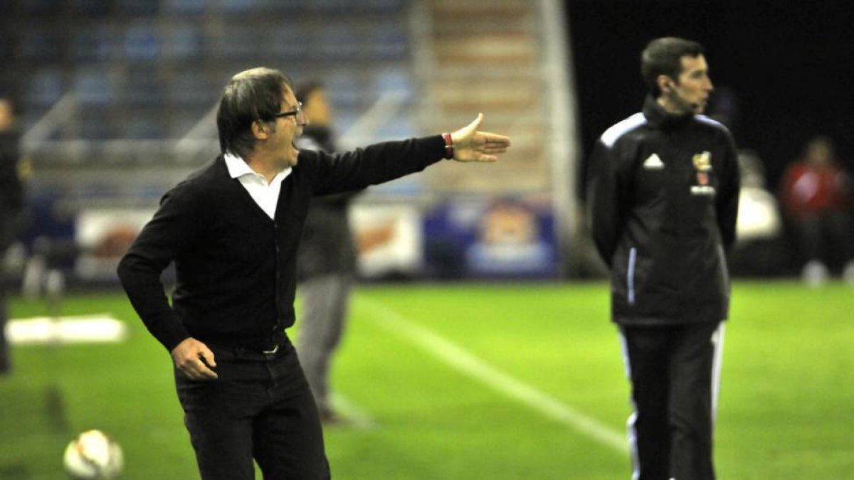 El técnico del Numancia, Juan Antonio Anquela.-DIEGO MAYOR