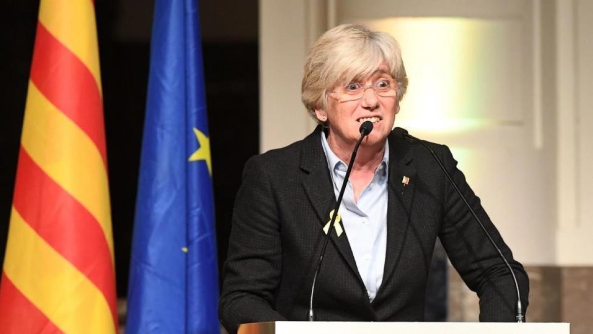 Clara Ponsatí, durante un acto en Bruselas.-EMMANUEL DUNAND (AFP)