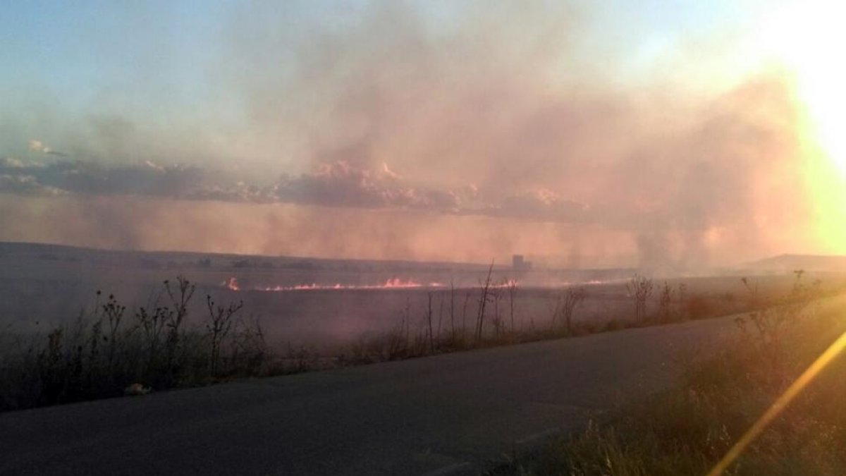 Incendio declarado el domingo cerca de Coscurita.-CEDIDA