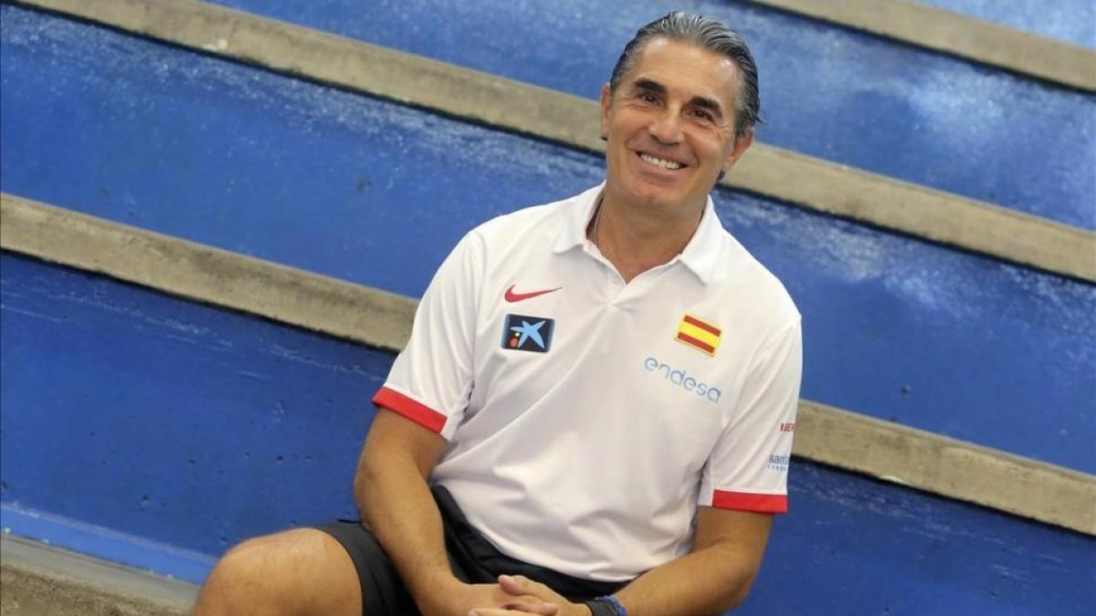 Sergio Scariolo, en la concentración de la selección en Madrid. Sergio Scariolo, en la concentración de la selección en Madrid.-JUAN MANUEL PRATS