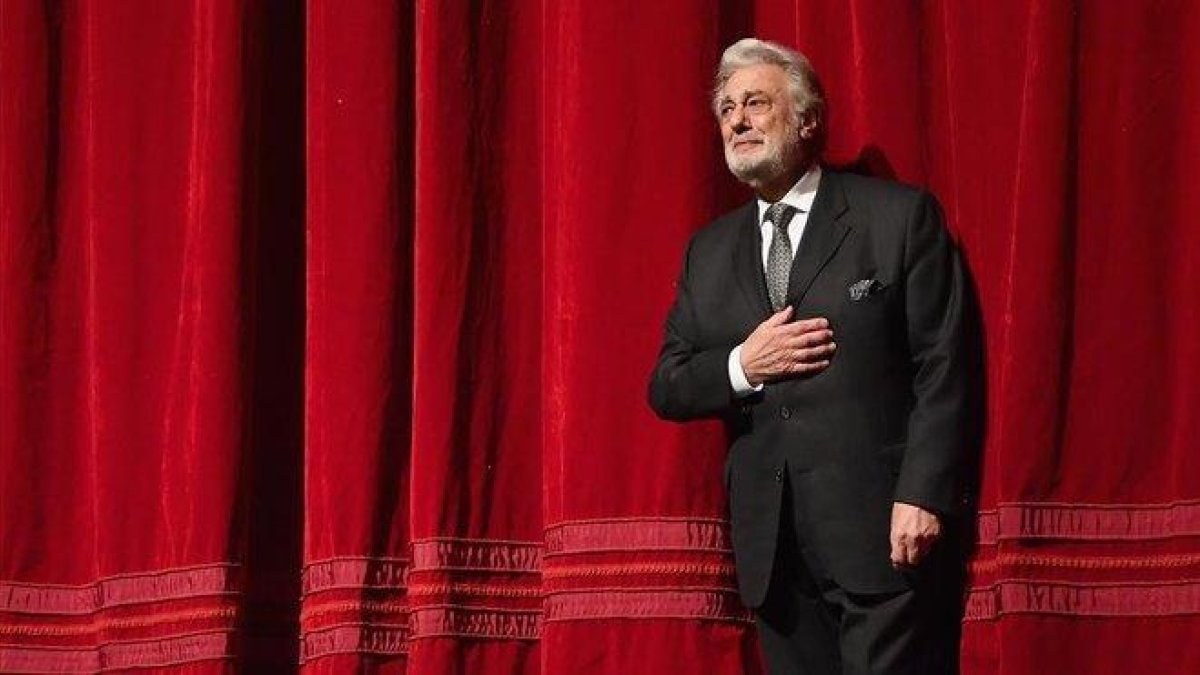 Placido Domingo, en la Ópera de Nueva York, en el 2018.-