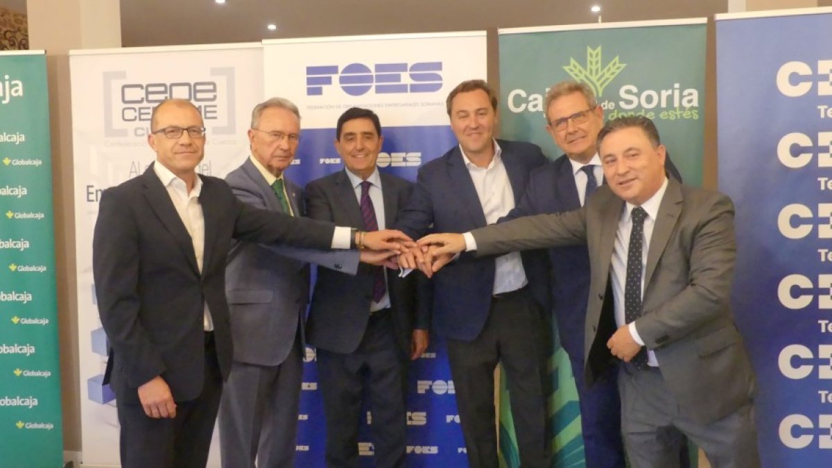 Reunión de representantes de las patronales y las Cajas Rurales de Soria, Cuenca y Teruel. HDS
