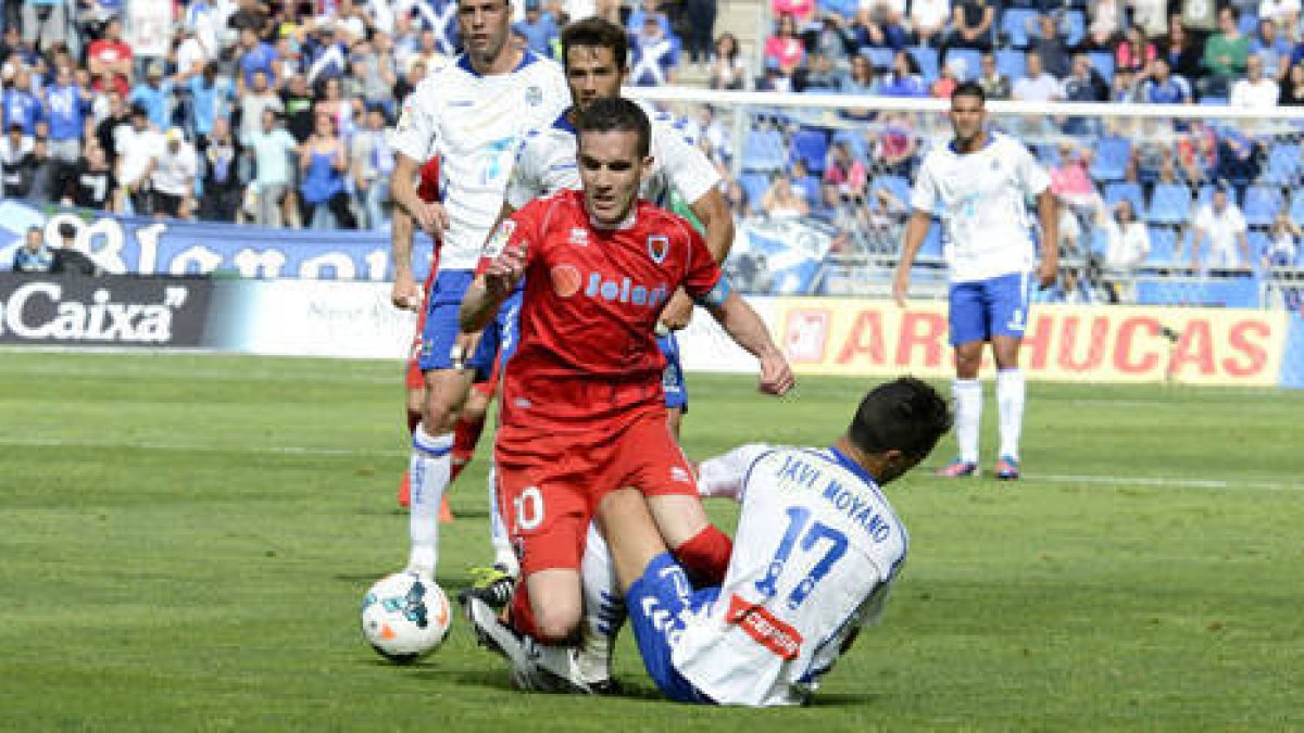 Los rojillos siguen a cuatro puntos del descenso tras ceder ante el Tenerife. / ÁREA 11-