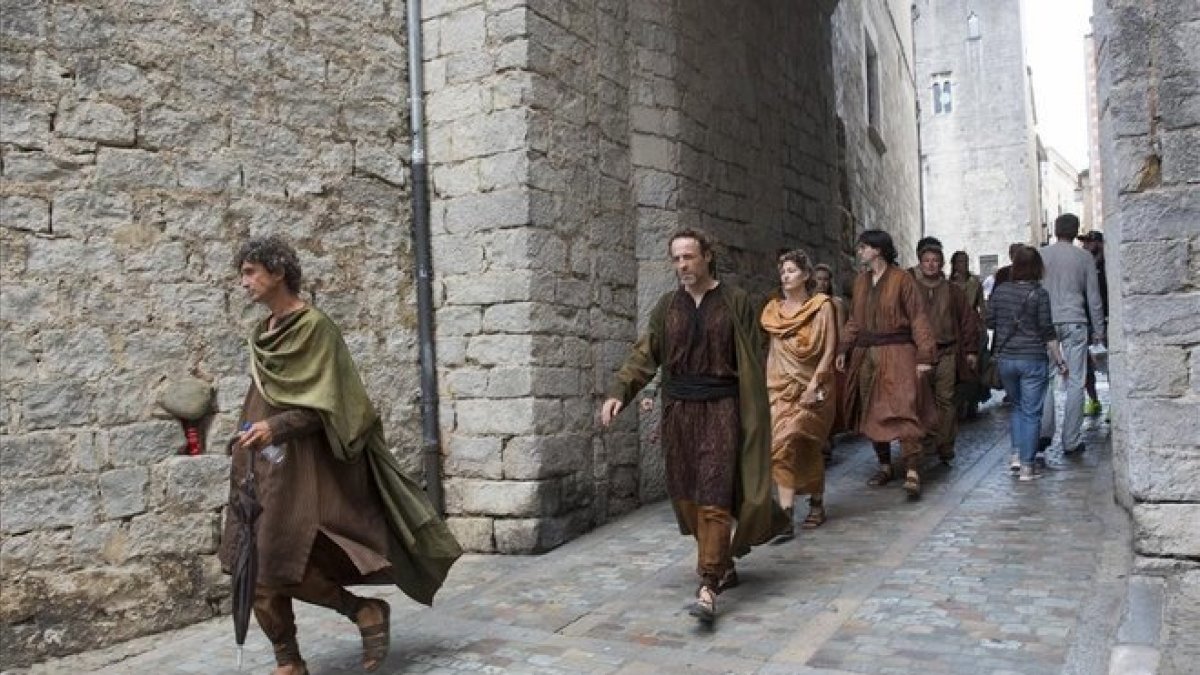 Figurantes de Juego de tronos, en Gerona.-JOAN CASTRO