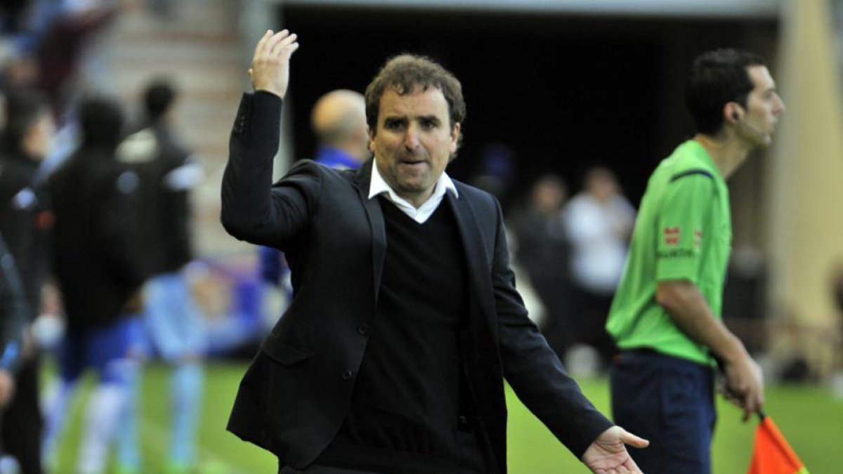 El técnico del Numancia, Jagoba Arrasate.-DIEGO MAYOR
