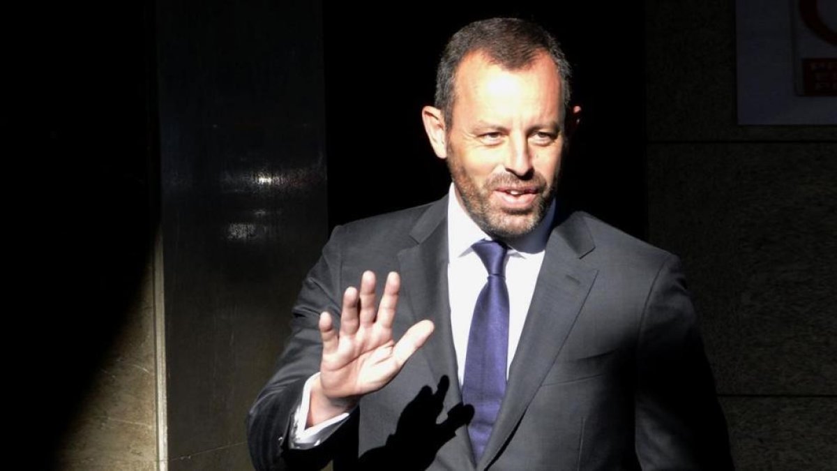 Rosell, en la Audiencia Nacional por el caso Neymar en julio del 2014.-MAYA BALANYÀ
