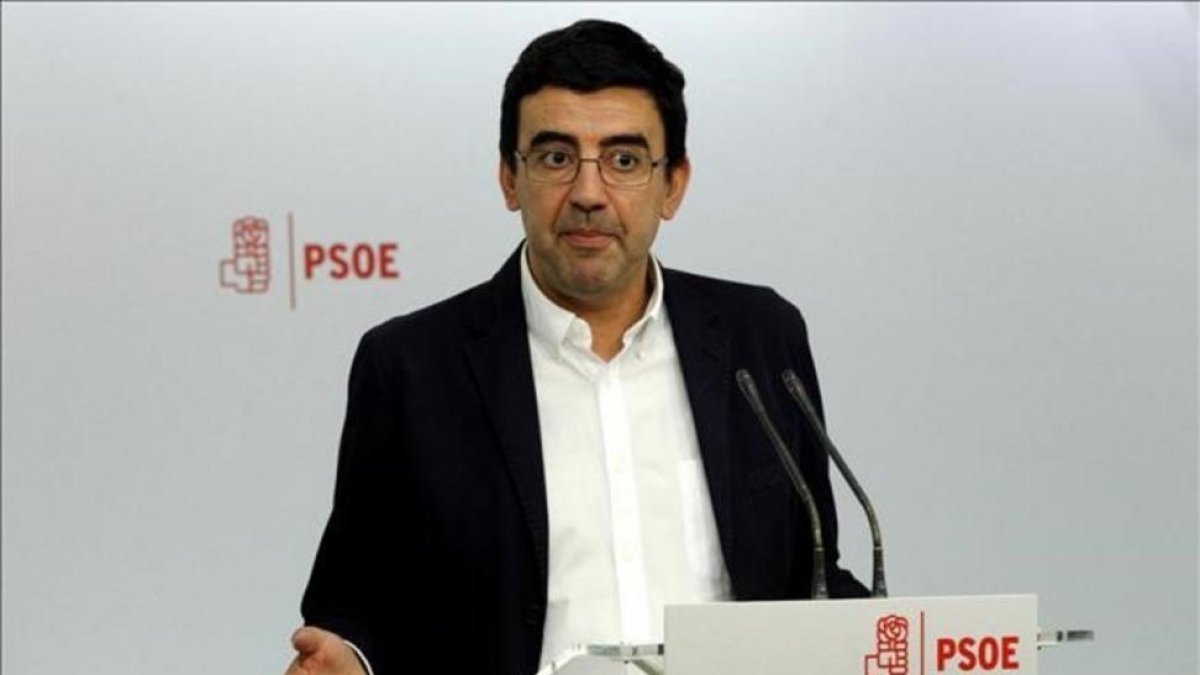El portavoz de la gestora del PSOE, Mario Jiménez.-
