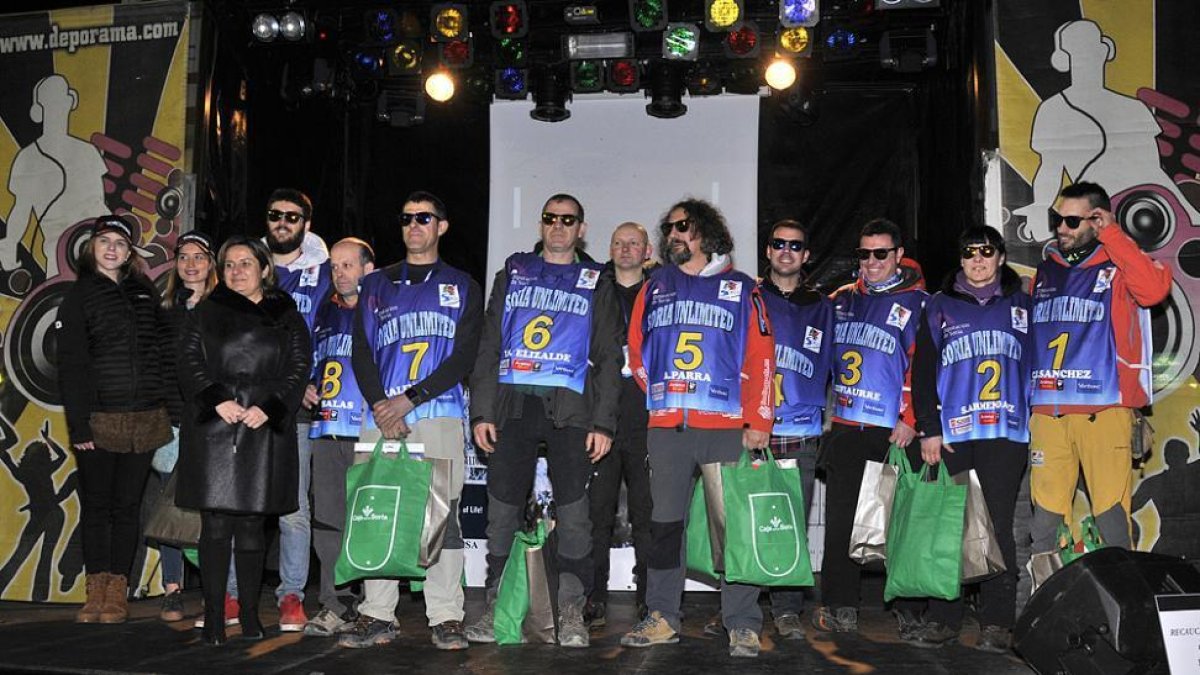 Los mushers que tomarán la salida en la Soria Unlimited que hoy comienza en el refugio de Bocalprado con la disputa de la primera etapa.-Valentín Guisande