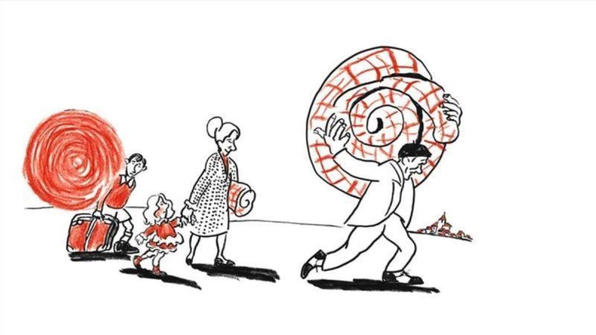 Dibujo de Alfredo, Premio Nacional de Ilustración 2017, expuesto en la muestra que le dedicó el Museo Abc de Madrid.-EL PERIÓDICO