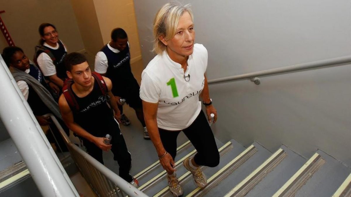 Navratilova, en un acto de Nueva York.-AFP