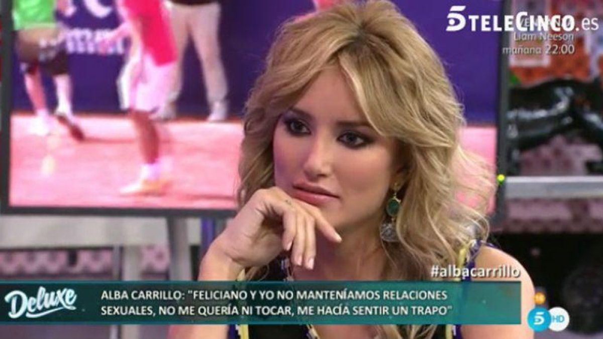 Alba Carrillo, en 'Sálvame Deluxe', este pasado viernes.-