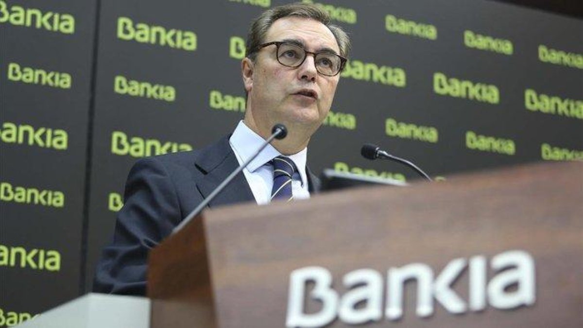 El consejero delegado de Bankia, José Sevilla, en la presentación de resultados del tercer trimestre del 2018.-DAVID CASTRO