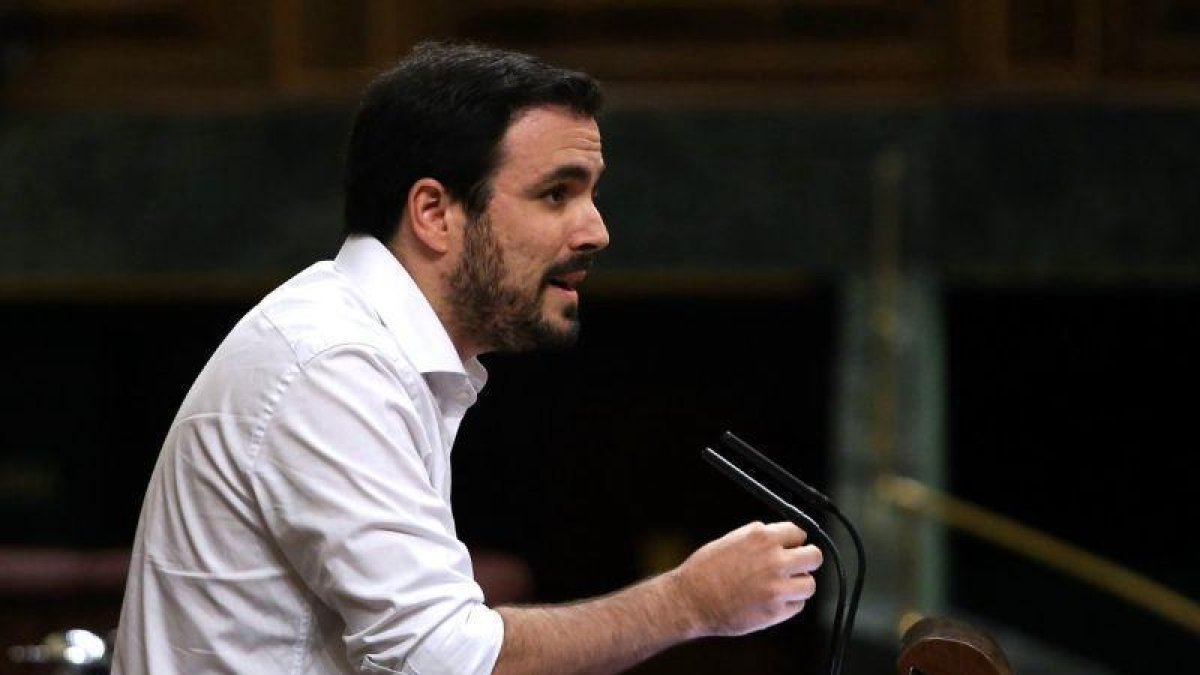 El líder de Izquierda Unida, Alberto Garzón.-JUAN MANUEL PRATS