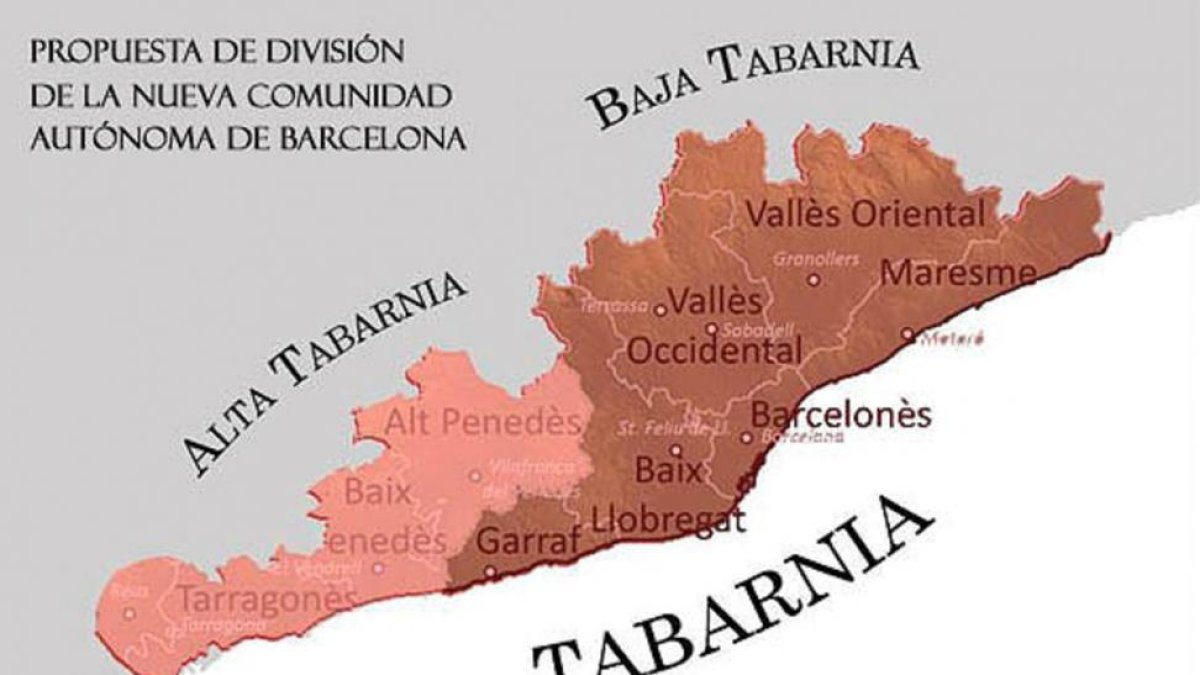 Mapa de Tabarnia.-/ PERIODICO (BARCELONA IS NOT CATALONIA)