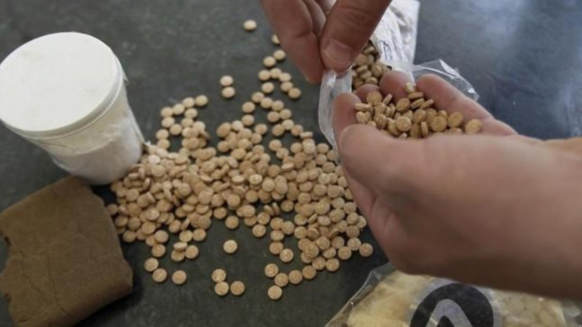 Pastillas de captagón, popular droga recreativa de Oriente Medio.-AFP / JOSEPH EID