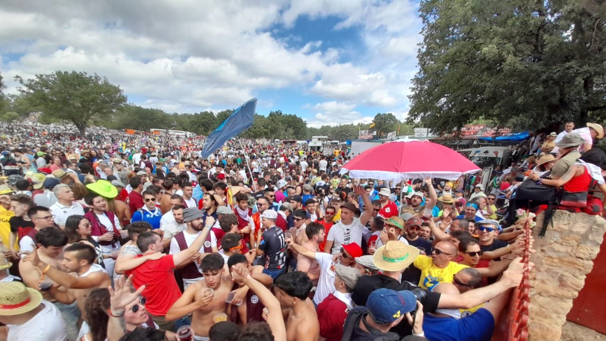 La puerta de los corrales de Valonsadero minutos antes de La Saca. MARIO TEJEDOR