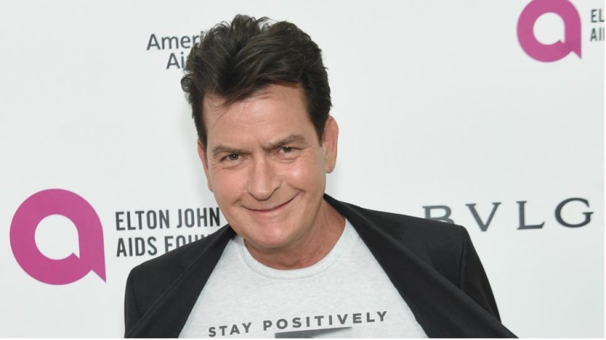 Charlie Sheen en el evento de la Fundación Elton John contra el VIH.-JAIME MCCARTY