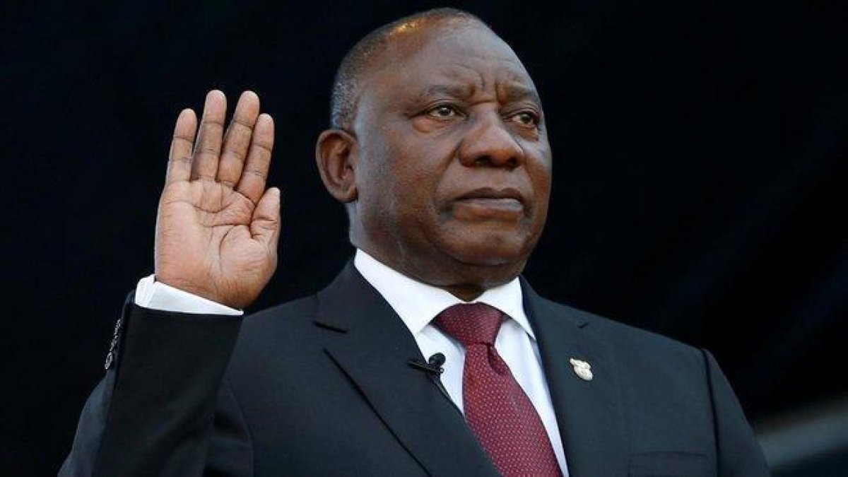 Cyril Ramaphosa, durante el juramento al cargo de presidente de Sudáfrica.-SIPHIWE SIBEKO (REUTERS)