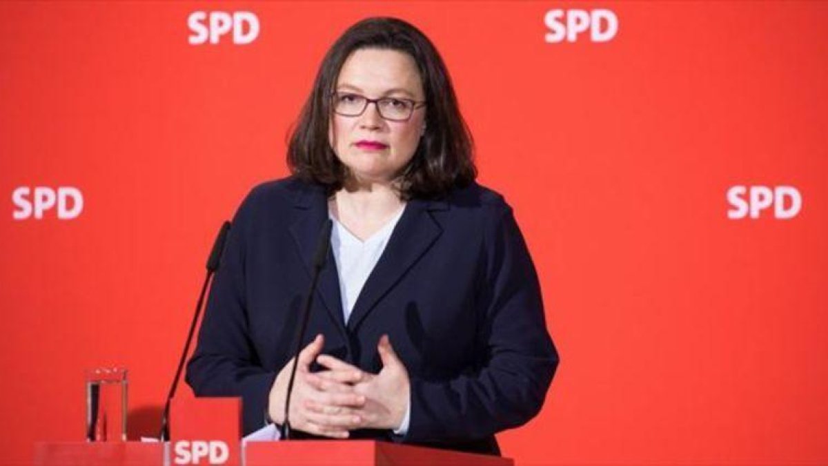 Andrea Nahles, el pasado día 7.-EL PERIÓDICO