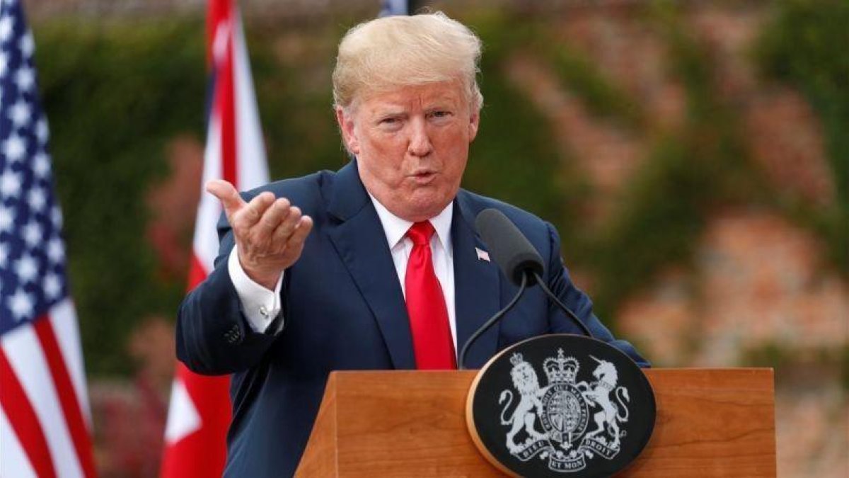 Donald Trump, en una conferencia de prensa en su visita reciente a Londres.-REUTERS / KEVIN LAMARQUE
