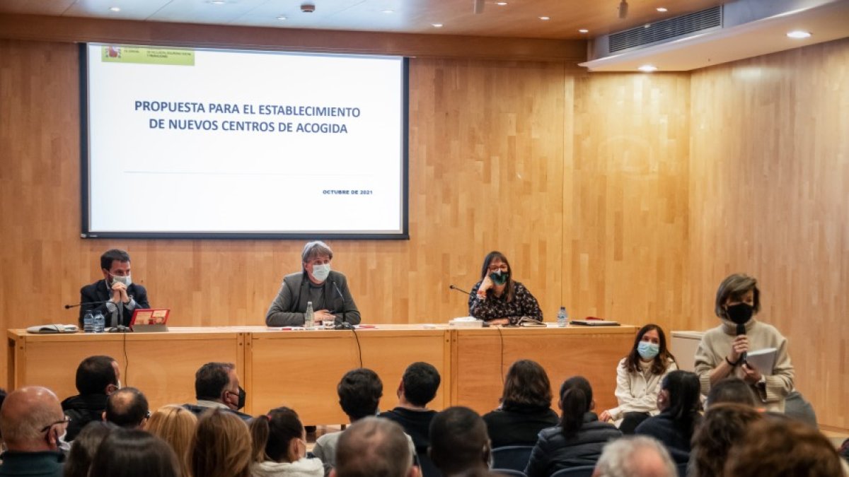 La presidenta de la Asociación de Vecinos de Los Royales interviene en la asamblea del lunes. GONZALO MONTESEGURO
