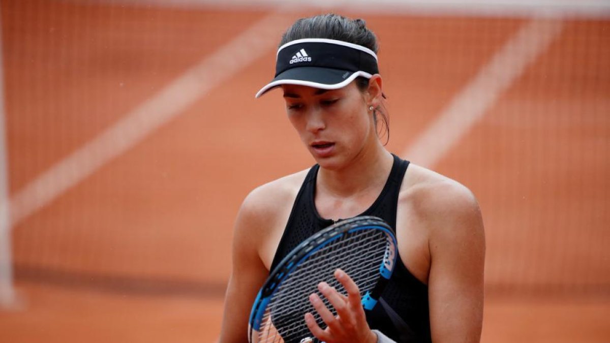 Garbiñe Muguruza, en su debut en Roland Garros.-REUTERS
