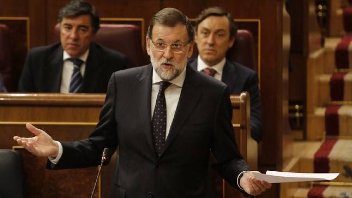 Mariano Rajoy, este miércoles, en el Congreso.-Foto: AGUSTÍN CATALÁN