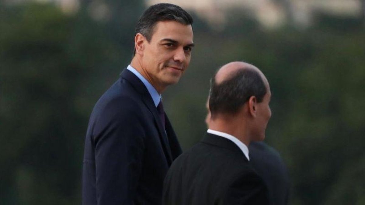 Pedro Sánchez, a su llegada a La Habana-REUTERS / ALEXANDRE MENEGHINI