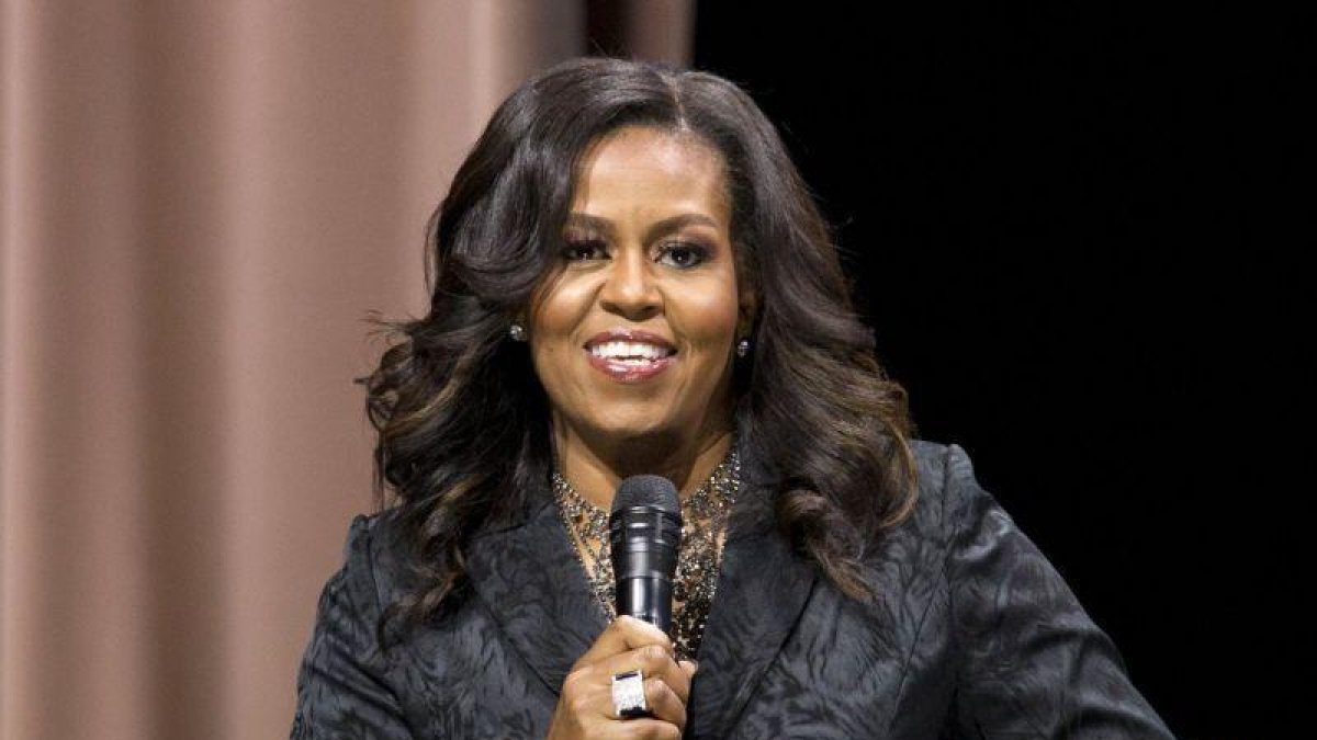Michelle Obama, durante una conferencia a finales del mes pasado, en Washington.-FR159526 AP