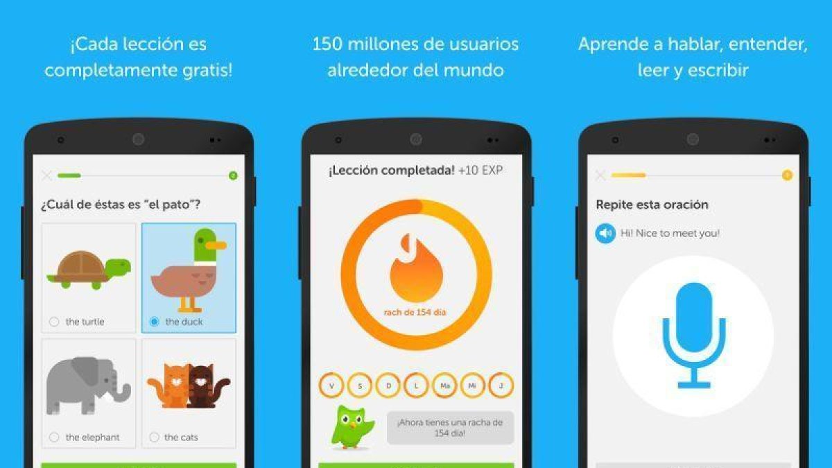 La aplicación Duolingo.-EL PERIÓDICO
